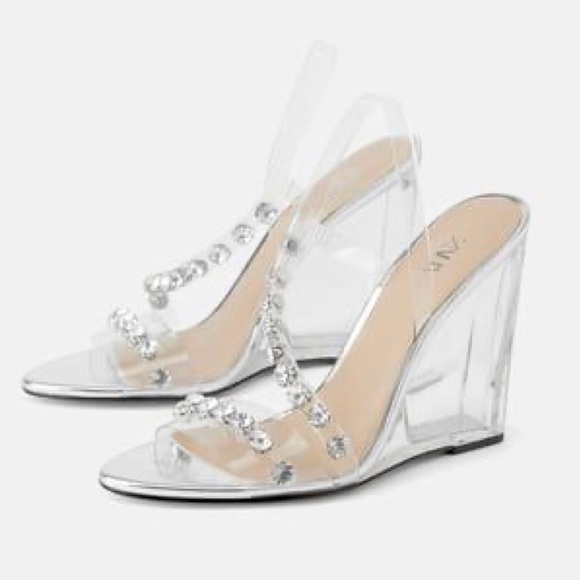 zara clear heels zara vinyl mule